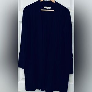 LOFT Women's Elegant Long Black Cardigan